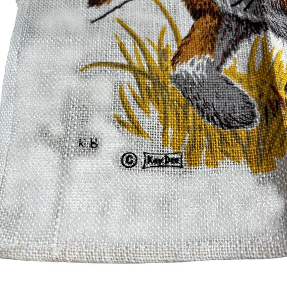 Kay Dee pure linen kitchen tea towel dog lovers love dogs puppies novelty print - Picture 8 of 9